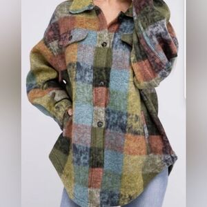 Loose Fit Button Down Shacket